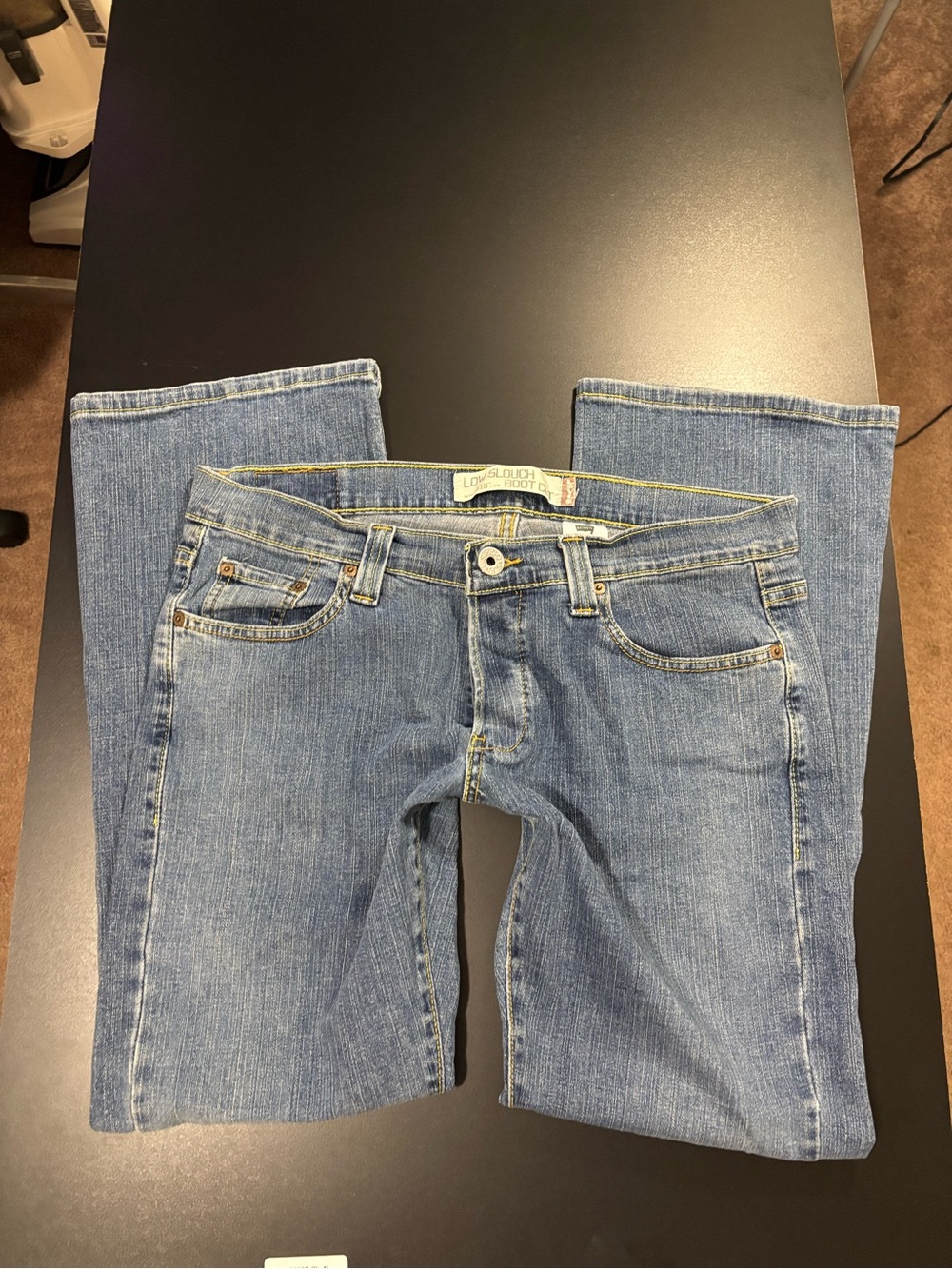 2000s y2k low rise bootcut Levi denim jeans.